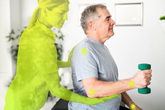 ćwiczenia fizjoterapii z komputerem